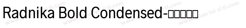 Radnika Bold Condensed字体转换